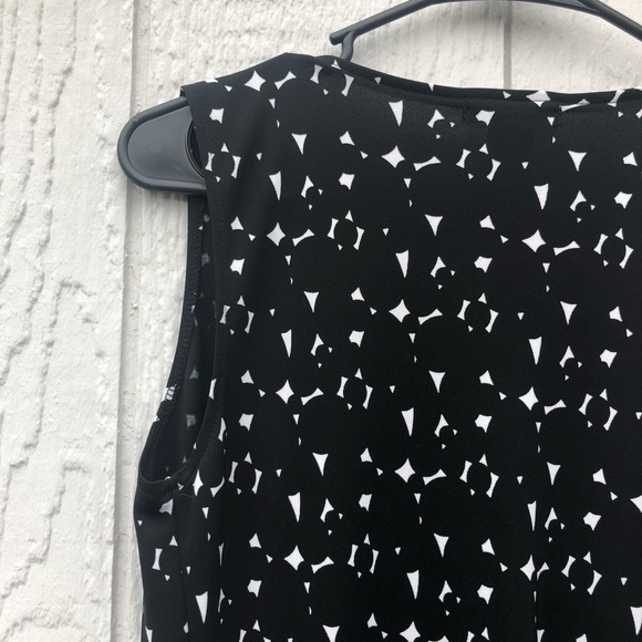 Kenneth Cole black & white, wrap front dress - Picture 3 of 6